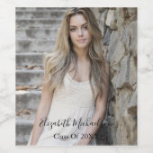 Afstuderen Foto Wijn Etiket (Enkel label)