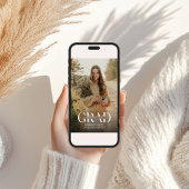 Afstuderen Fotoaankondiging en uitnodiging