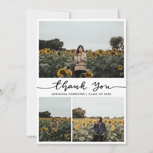 Afstuderen fotocollage Bedankt script (Voorkant)