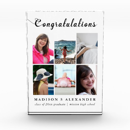 Afstuderen fotocollage en typografie met naam fotoblokken (Voorkant)