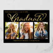 Afstuderen Fotocollage Gold Folie Sjabloon (Voorkant)