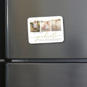 Afstuderen Fotocollage Modern Minimalistisch Goud Magneet