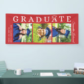 Afstuderen Fotocollage Rood en Wit Afstudeerder 20 Spandoek (Beurs)