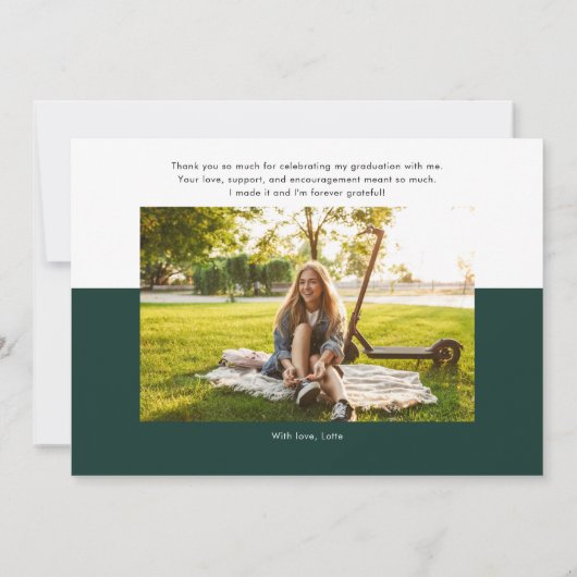 Afstuderen Fotocollage Script Afstuderen Partij Bedankkaart (Achterkant)