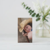 Afstuderen-fotokaart Contactkaartje (Staand voorkant)