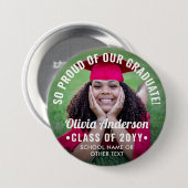 Afstuderen Fotoklasse Jaar Moderne tekstbedekking Ronde Button 7,6 Cm (Voorkant /achterkant)