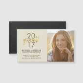 Afstuderen Fotonaam Kaarten Faux Gold Afstudeerder (Voorkant / Achterkant)