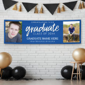 Afstuderen foto's Afstuderen met Royal Blue Virtua Spandoek