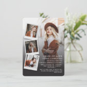 Afstuderen foto's Modern Afstudeerder Party Invita (Staand voorkant)