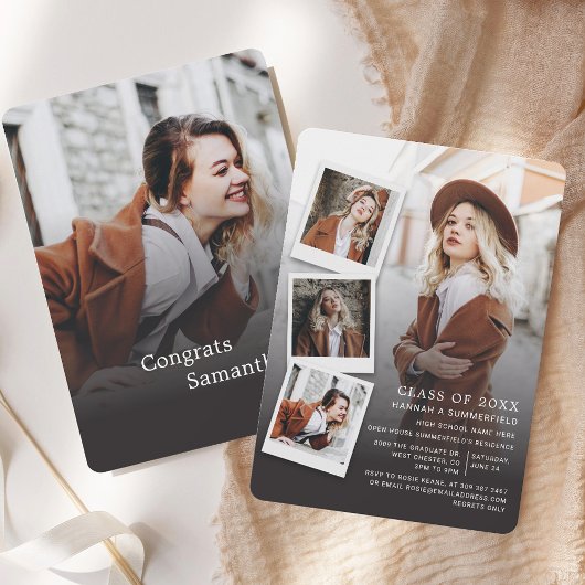 Afstuderen foto's Modern Afstudeerder Party Invita