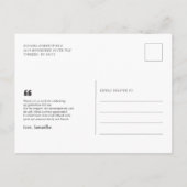 Afstuderen fotoscript bedankt briefkaart (Achterkant)