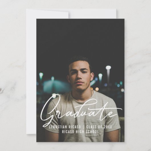 Afstuderen fotosjabloon aangepast kaart (Voorkant)