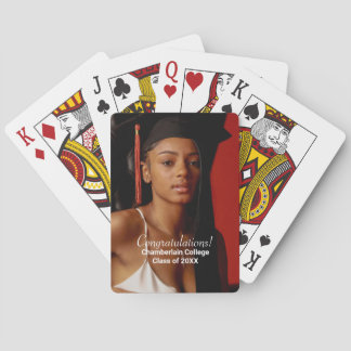 Afstuderen fotospeelkaarten pokerkaarten