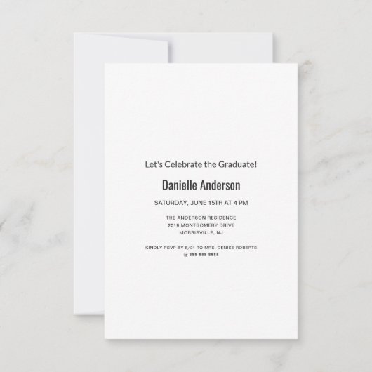 Afstuderen Fotoverhaal Collage Modern Script Aankondiging (Achterkant)