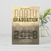 Afstuderen Fun Faux Gold Foil Metallic Kaart (Staand voorkant)