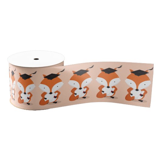 Afstuderen Fun Fox Grosgrain Lint (Spoel)