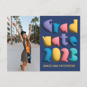 Afstuderen funky Colorful Balloon Uitnodiging Briefkaart