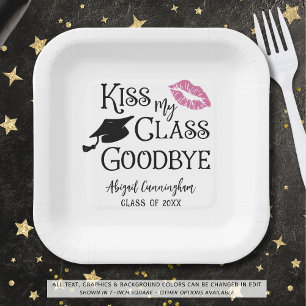 Afstuderen Funny KISS MIJN KLAS AFSCHEID Naam Papieren Bordje