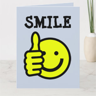 AFSTUDEREN FUNNY SMILE FACE CONGRATS BIG KAART