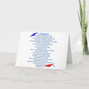 Afstuderen gedicht kaart