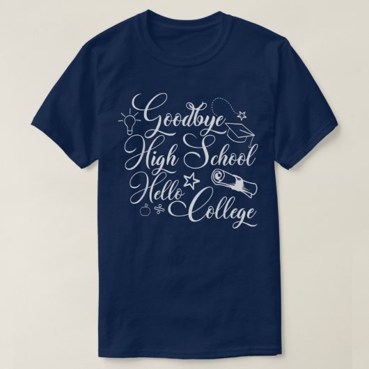 Afstuderen geeft afscheid van High School Hallo Co T-shirt (Design voorkant)