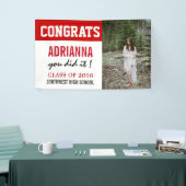 Afstuderen Gefackt Foto rood wit Spandoek (Beurs)