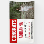 Afstuderen Gefackt Foto rood wit Spandoek (Verticaal)