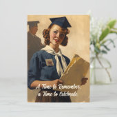 Afstuderen, gefeliciteerd Aankondiging (Staand voorkant)