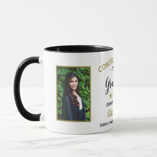Afstuderen Gefeliciteerd Afstuderen Custom 2 Foto Mok (Links)