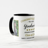 Afstuderen Gefeliciteerd Afstuderen Custom 2 Foto Mok (Voorkant links)