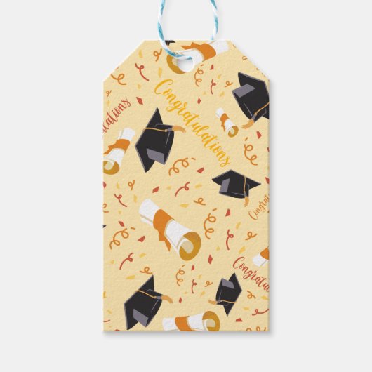 Afstuderen gefeliciteerd cadeaulabel (Voorkant)