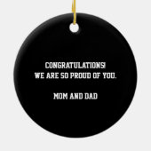 Afstuderen gefeliciteerd Confetti Red Keramisch Ornament (Achterkant)