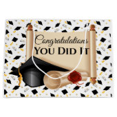 Afstuderen gefeliciteerd dat je het hebt gedaan groot cadeauzakje (Voorkant)