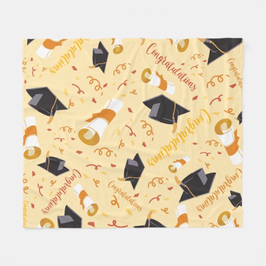 Afstuderen gefeliciteerd fleece deken (Voorkant (Horizontaal))