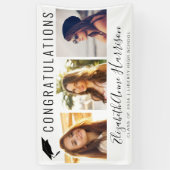 Afstuderen Gefeliciteerd Foto Collage Welkom Spandoek (Verticaal)