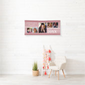 Afstuderen gefeliciteerd Foto roze Spandoek (Insitu)