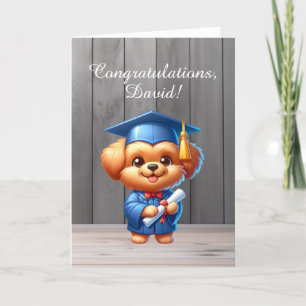 Afstuderen gefeliciteerd   Happy Puppy Kaart