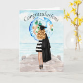 Afstuderen gefeliciteerd kaart (Gele Bloem)