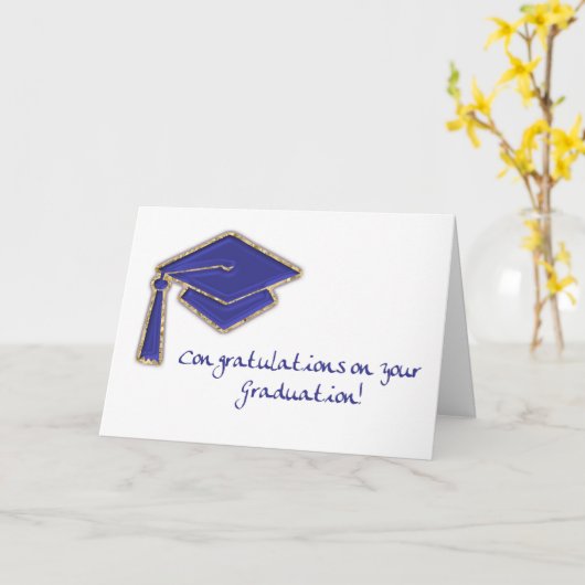 Afstuderen gefeliciteerd kaart (Gele Bloem)