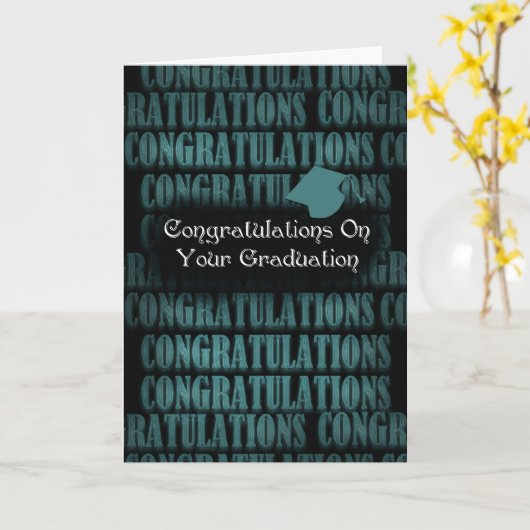 Afstuderen - Gefeliciteerd Kaart (Gele Bloem)