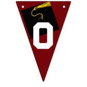 Afstuderen Gefeliciteerd Maroon Vlaggetjes (Tweede vlag)