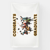 Afstuderen Gefeliciteerd met 2.5x4 vinylbanner Spandoek (Verticaal)