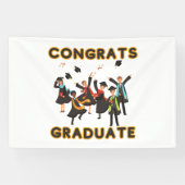 Afstuderen Gefeliciteerd met de 4x6 vinylbanner Spandoek (Horizontaal)