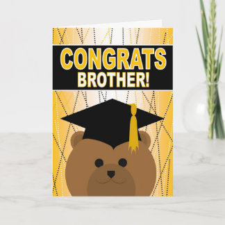 Afstuderen Gefeliciteerd met je broer/broer Kaart