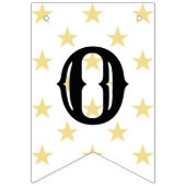 Afstuderen gefeliciteerd met modern zwart Gold dec Vlaggetjes (Tweede vlag)