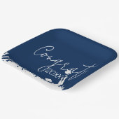 Afstuderen gefeliciteerd met witte Petten Papieren Bordje (Gebogen)