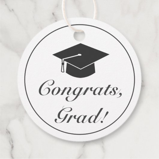 Afstuderen Gefeliciteerd Modern Minimalistisch Wit Bedankjes Labels (Achterkant)