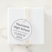 Afstuderen Gefeliciteerd Modern Minimalistisch Wit Bedankjes Labels (In situ)