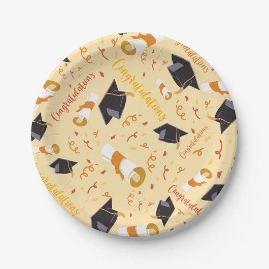 Afstuderen gefeliciteerd papieren bordje (Voorkant)