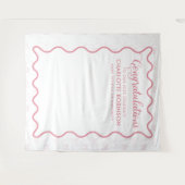 Afstuderen Gefeliciteerd Pink Bow Achtergrond Wandkleed (Voorkant (horizontaal))